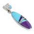 Multicolor And Authentic Sterling Silver Southwestern Slide Pendant YX67837